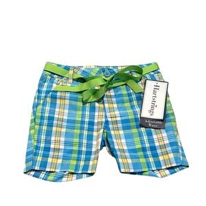 3/$15 HARTSTRINGS plaid shorts nwt